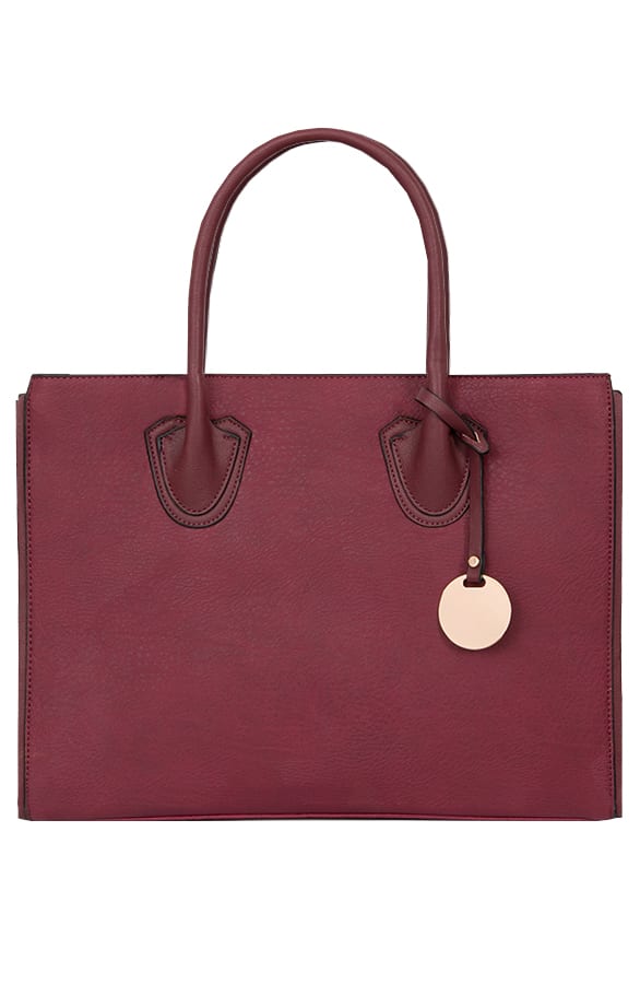 Tote Handtas Deluxe Bordeaux – shoparchief, foto 1