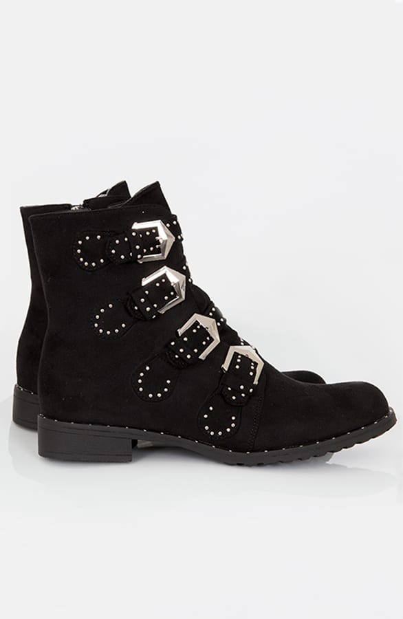 Suede Biker Studs Boots – shoparchief, foto 5