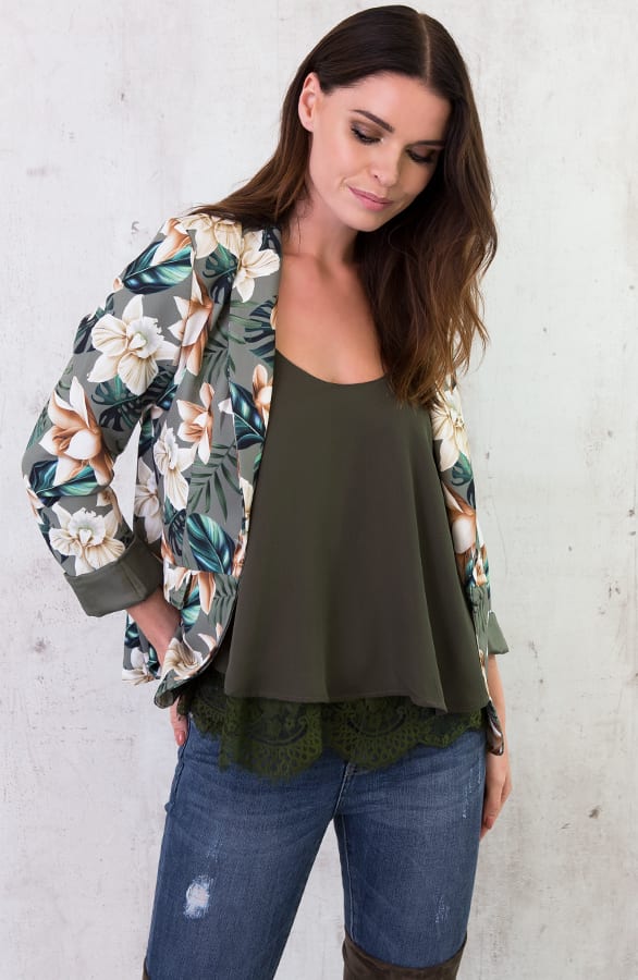 Kanten Top Legergroen – shoparchief, foto 3
