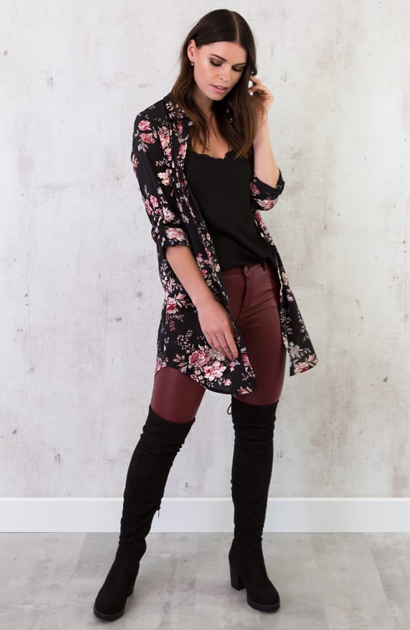 Coating Jeans Bordeaux – shoparchief, foto 4
