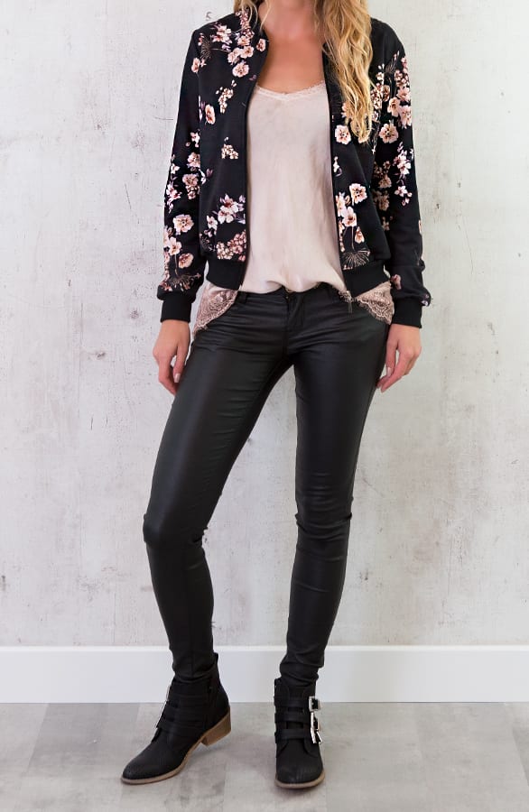 Bloemen Jacket Zwart – shoparchief, foto 6