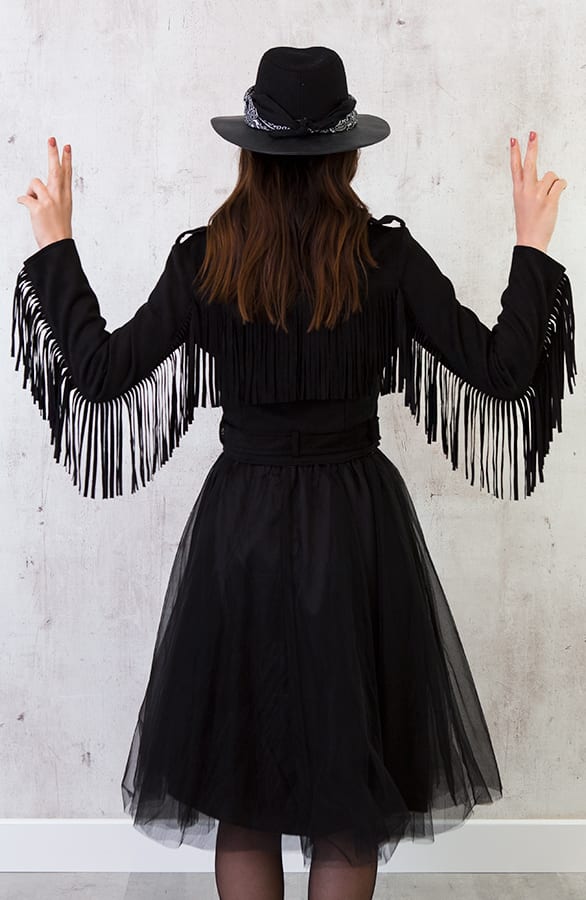 Fringe Jacket Exclusief Zwart – shoparchief, foto 3