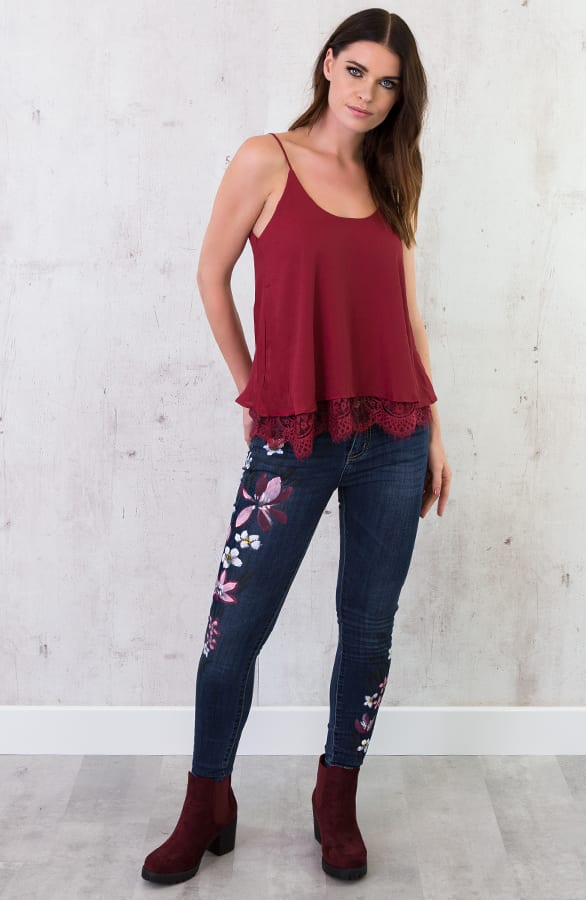 Kanten Top Bordeaux – shoparchief, foto 4