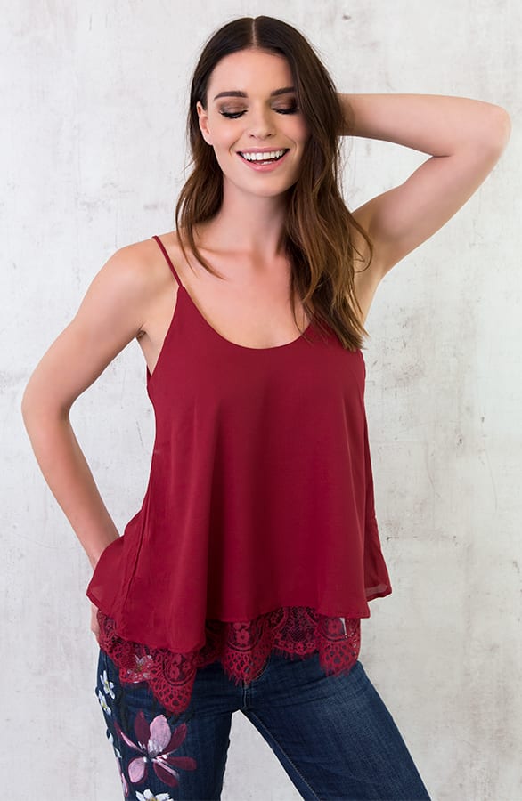 Kanten Top Bordeaux – shoparchief, foto 3