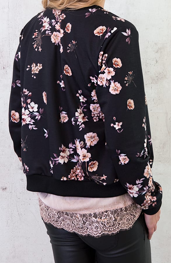 Bloemen Jacket Zwart – shoparchief, foto 5