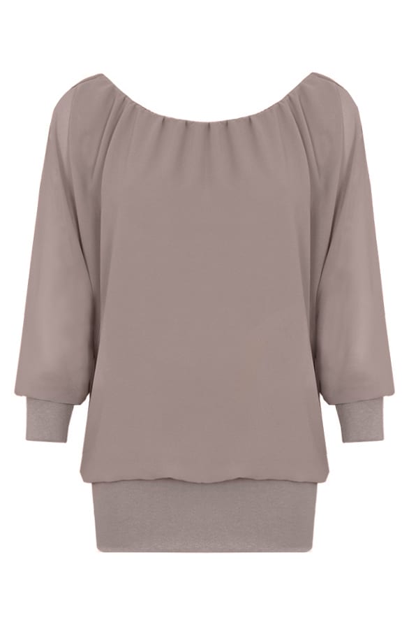 Basic Oversized Tuniek Taupe – shoparchief, foto 1