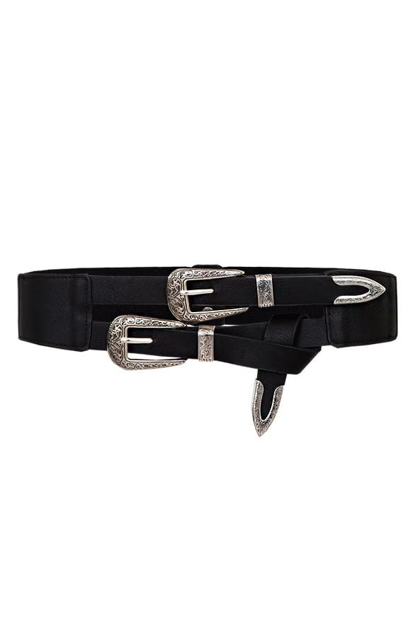 Dubbel Gesp Riem Stretch – shoparchief, foto 1