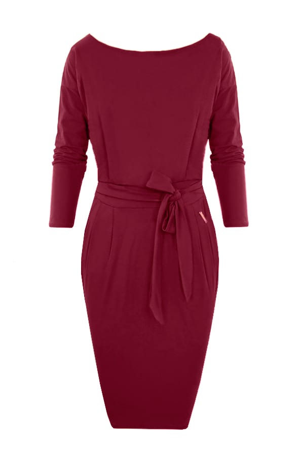 Femme Fatale Jurk Lang Bordeaux – shoparchief, foto 1