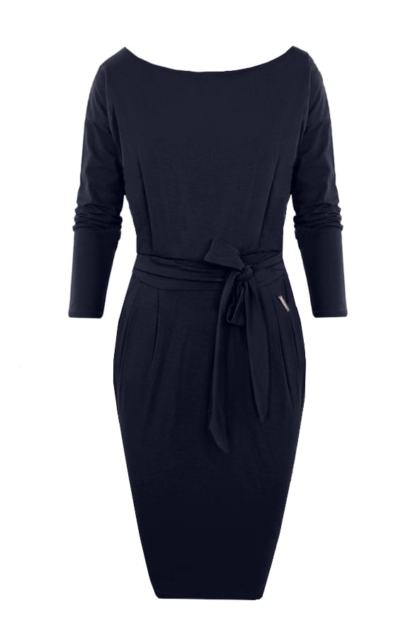 Femme Fatale Jurk Lang Marine – shoparchief, foto 1
