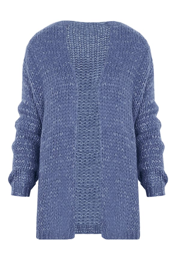Gebreid Vest Jeans Blauw – shoparchief, foto 1