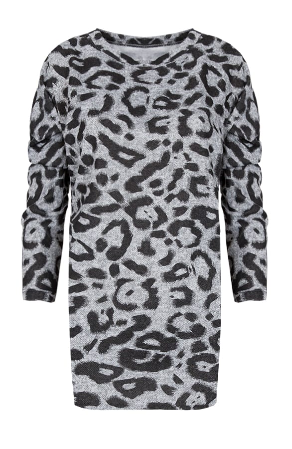 Leopard Trui Grijs – shoparchief, foto 1