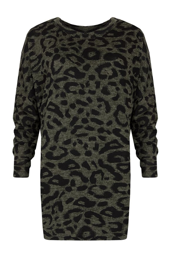 Leopard Trui Legergroen – shoparchief, foto 1