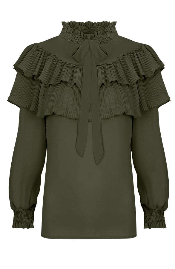 Mademoiselle Blouse Legergroen – shoparchief, foto 1
