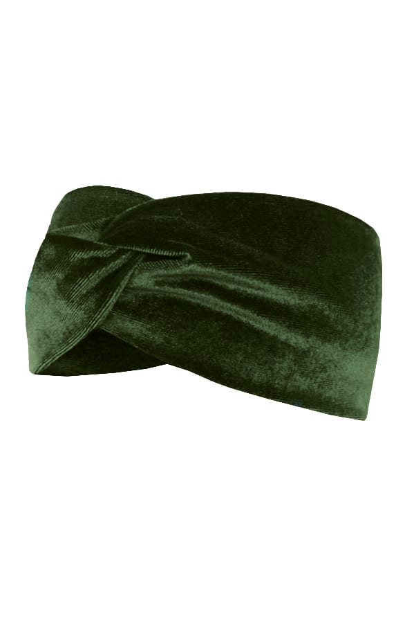Velvet Haarband Legergroen – shoparchief, foto 1