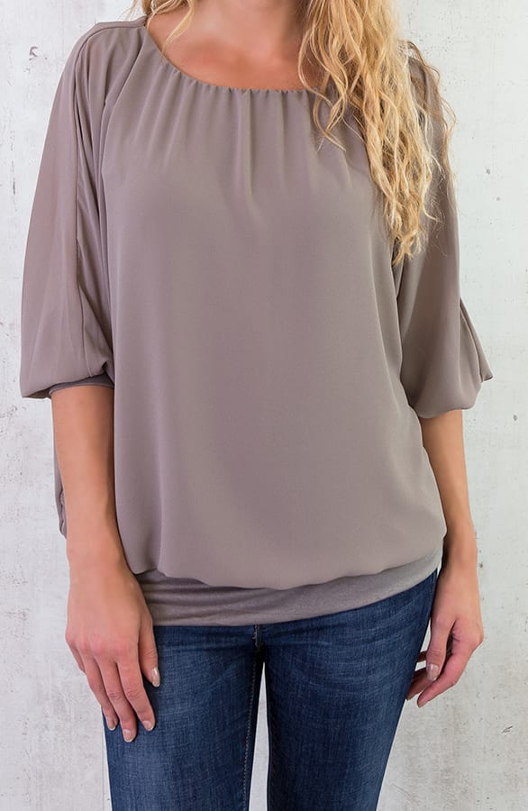 Basic Oversized Tuniek Taupe – shoparchief, foto 2
