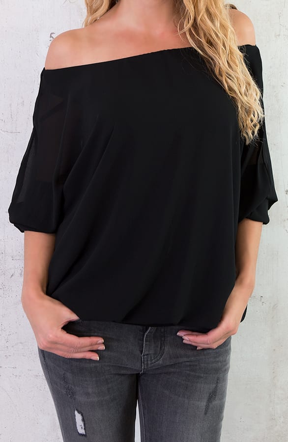 Basic Oversized Tuniek Zwart – shoparchief, foto 5
