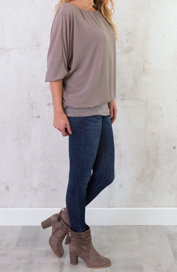 Basic Oversized Tuniek Taupe – shoparchief, foto 4