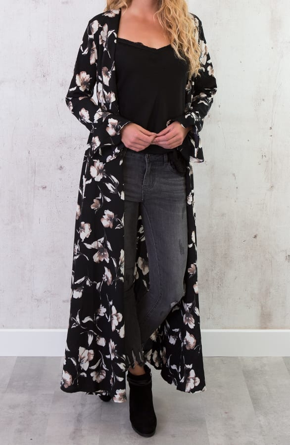 Maxi Vest Bloem Zwart – shoparchief, foto 4