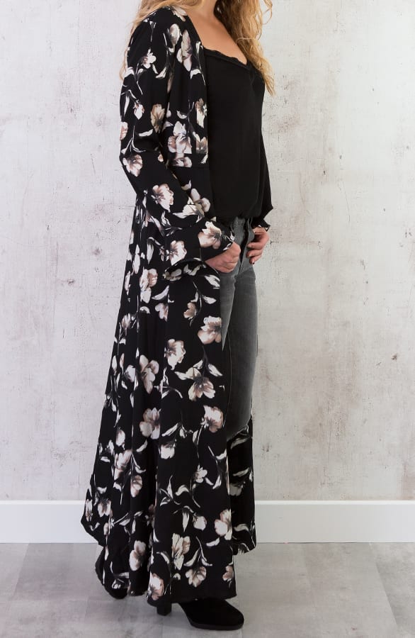 Maxi Vest Bloem Zwart – shoparchief, foto 2