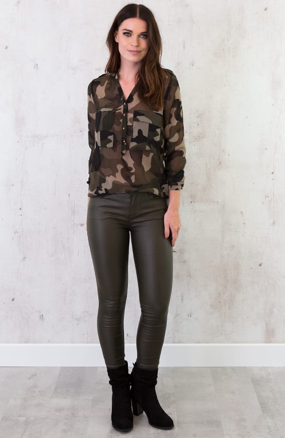 Coating Jeans Dark Green – shoparchief, foto 3