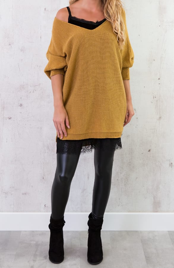 Oversized Large Tuniek Okergeel – shoparchief, foto 4