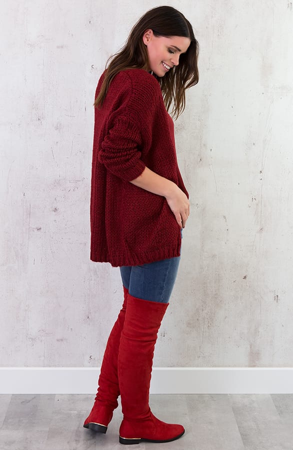 Gebreid Vest Bordeaux – shoparchief, foto 3