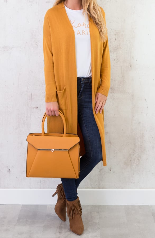 Luxe Enveloppe Tas Okergeel – shoparchief, foto 2