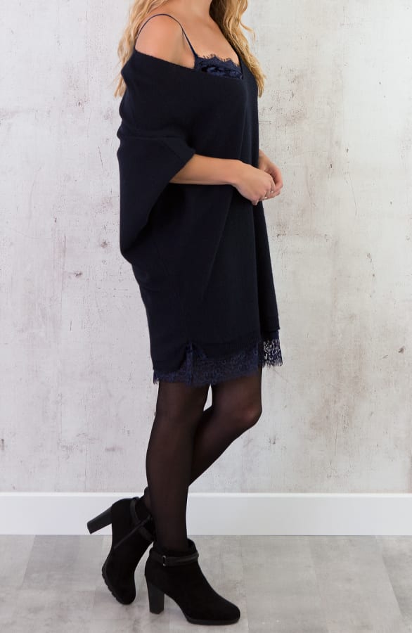 Velvet Slipdress Marineblauw – shoparchief, foto 6