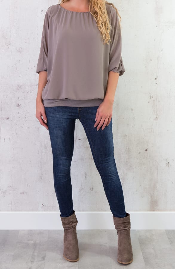 Basic Oversized Tuniek Taupe – shoparchief, foto 7