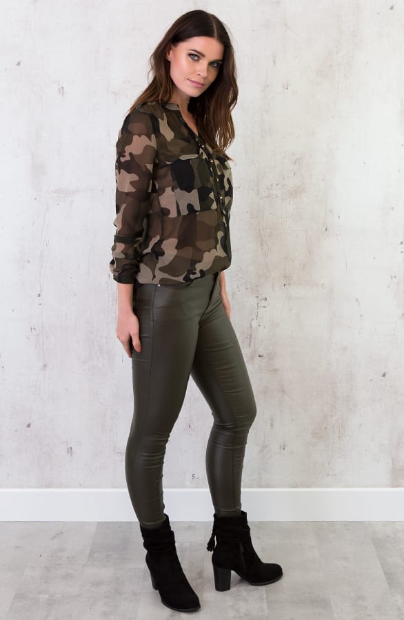 Coating Jeans Dark Green – shoparchief, foto 4