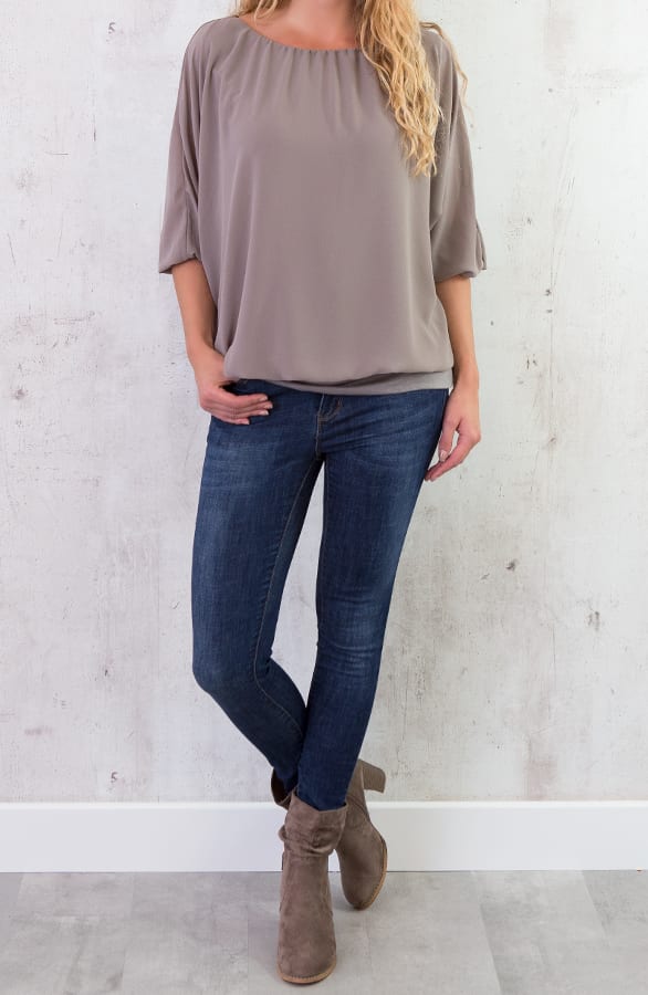 Basic Oversized Tuniek Taupe – shoparchief, foto 3