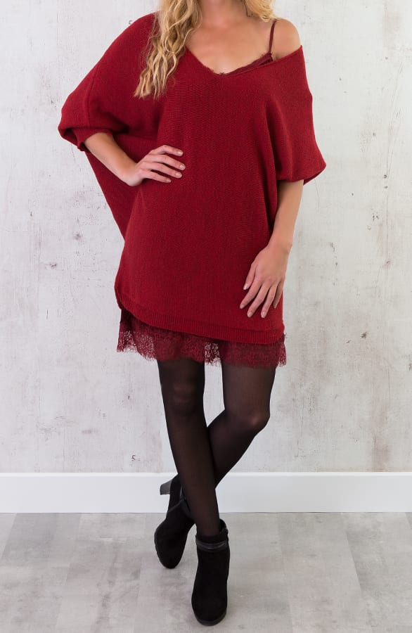 Oversized Large Tuniek Rood – shoparchief, foto 4