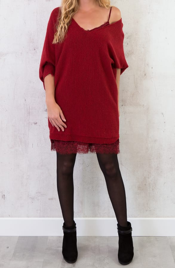 Oversized Large Tuniek Rood – shoparchief, foto 2