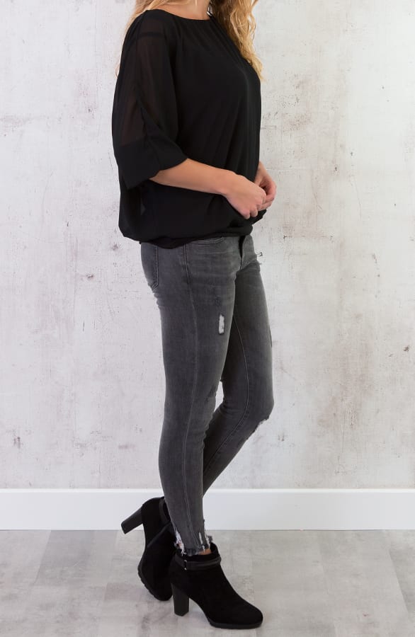 Basic Oversized Tuniek Zwart – shoparchief, foto 4
