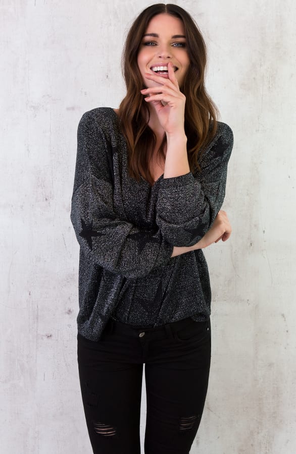 Sterren Glitter Trui Zilver – shoparchief, foto 4