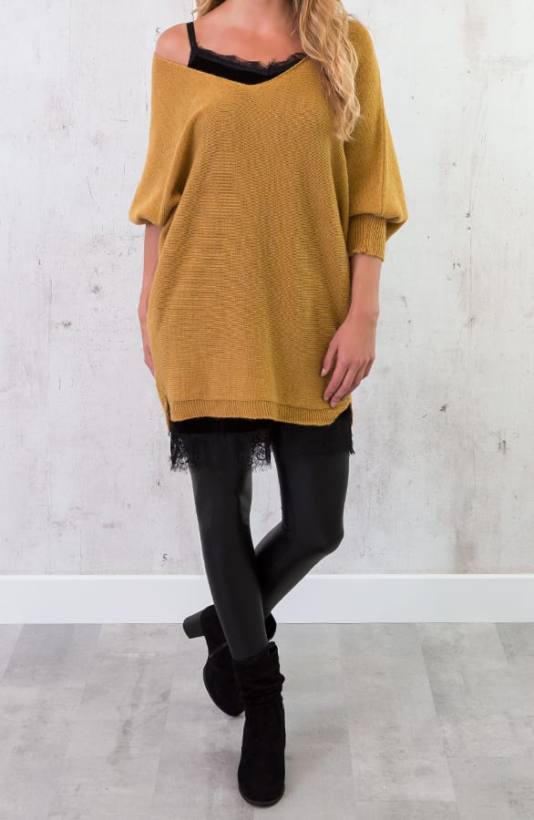 Oversized Large Tuniek Okergeel – shoparchief, foto 5