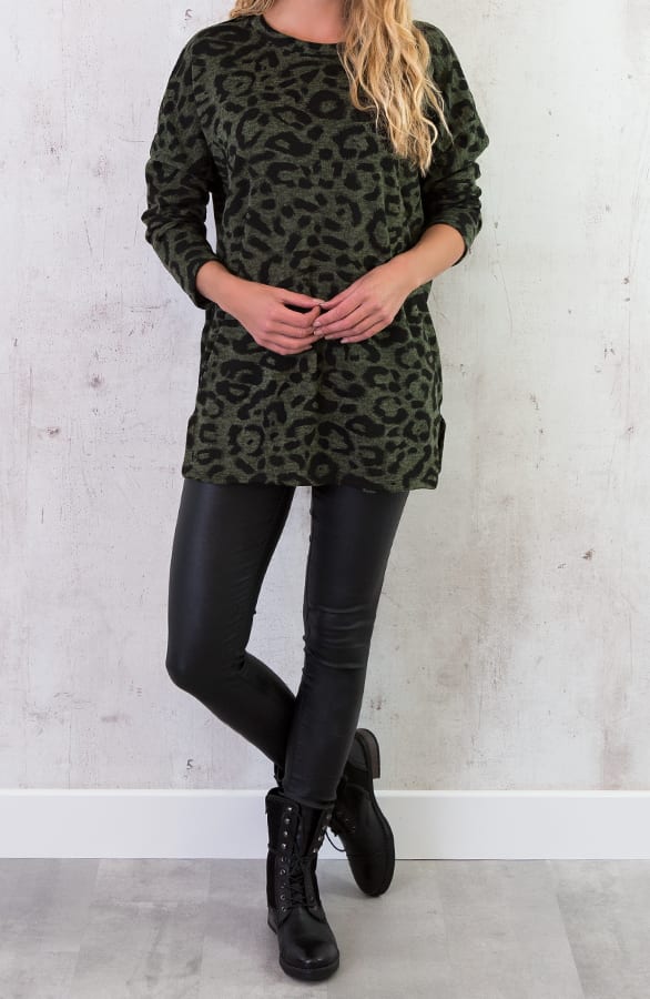 Leopard Trui Legergroen – shoparchief, foto 7