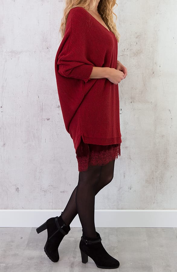 Oversized Large Tuniek Rood – shoparchief, foto 3