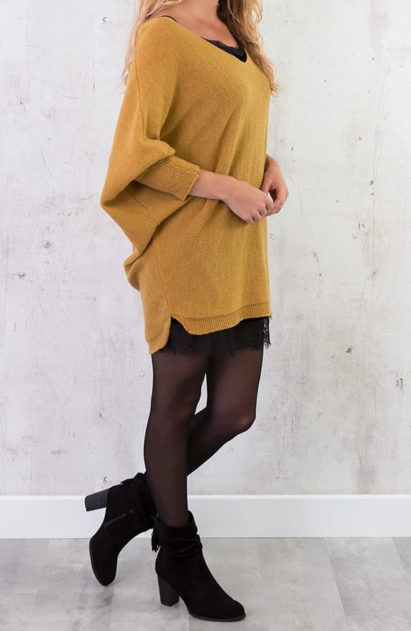 Oversized Large Tuniek Okergeel – shoparchief, foto 3