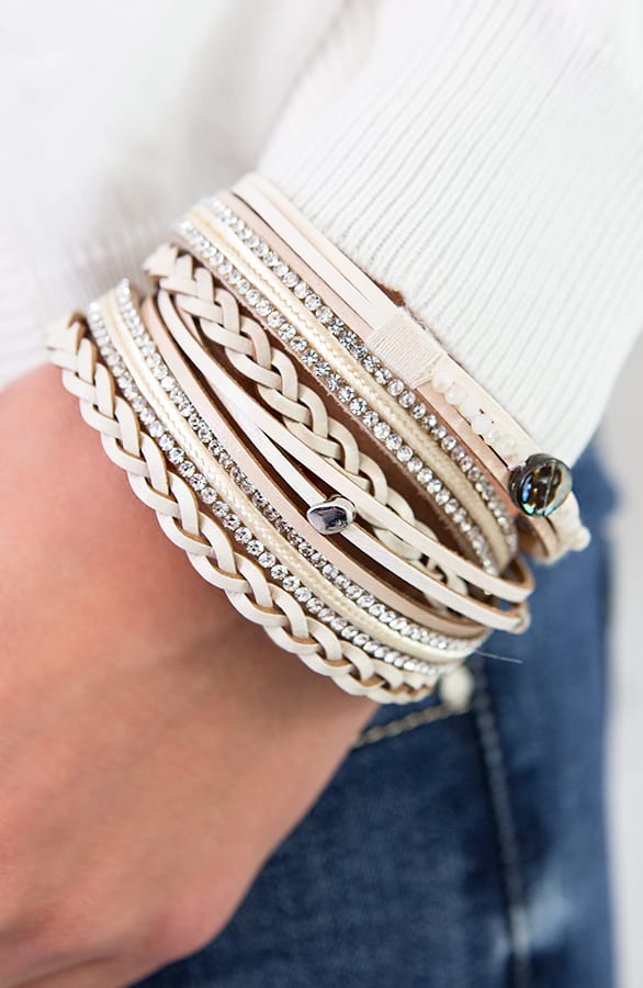 Wikkel Armband Limited Creme – shoparchief, foto 2