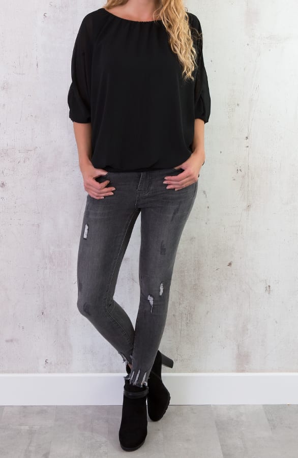 Basic Oversized Tuniek Zwart – shoparchief, foto 3