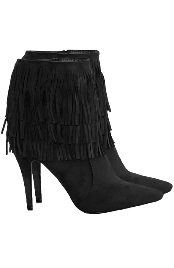 Fringe Booties Zwart 2.0 – shoparchief, foto 1