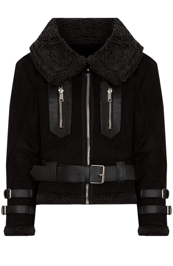 Lammy Coat Winter Zwart – shoparchief, foto 1