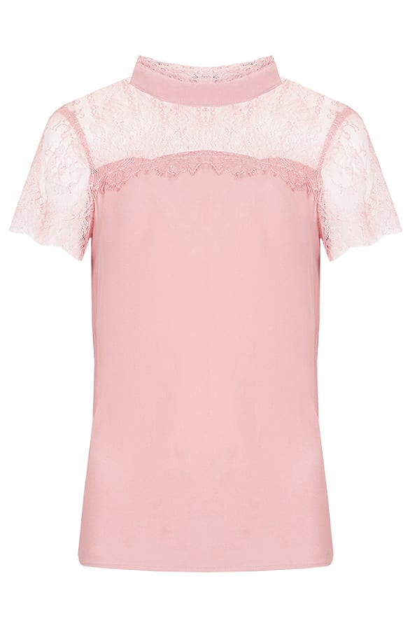 Luxe Kanten Top Roze – shoparchief, foto 1