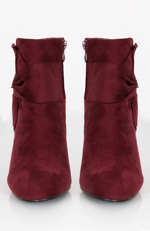 Suede Strik Boots Bordeaux – shoparchief, foto 3
