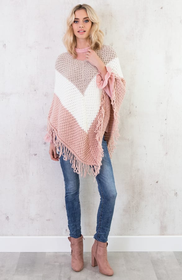 Tricolore Poncho Roze – shoparchief, foto 3