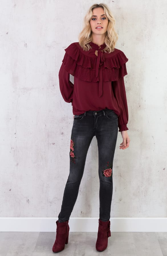 Mademoiselle Blouse Bordeaux – shoparchief, foto 7