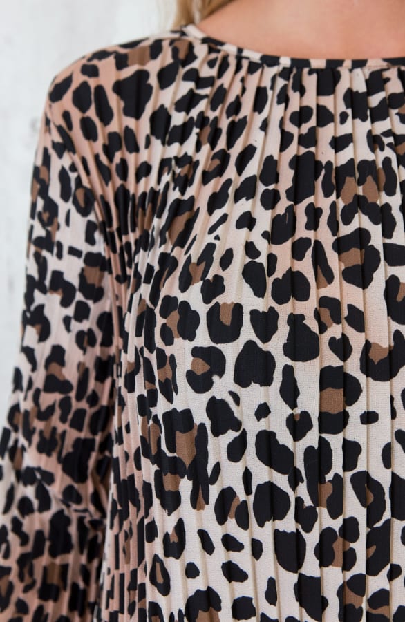 Leopard Plissé Tuniek – shoparchief, foto 4