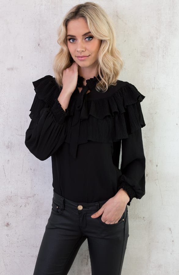 Mademoiselle Blouse Zwart – shoparchief, foto 3