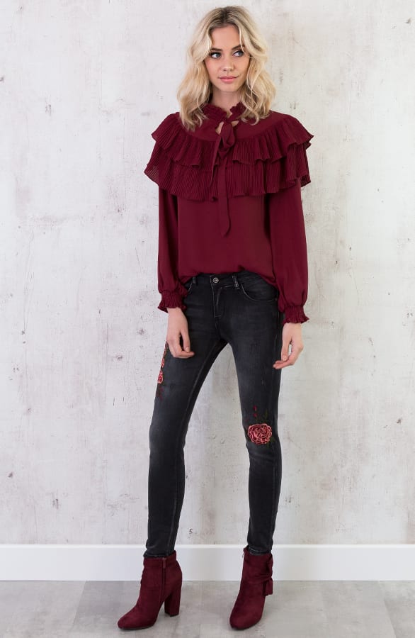 Mademoiselle Blouse Bordeaux – shoparchief, foto 3